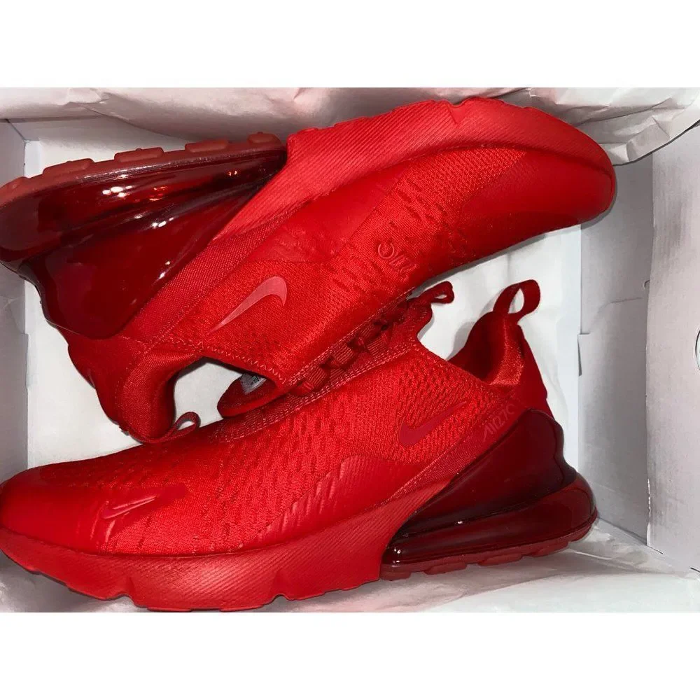 Nike Air Max 270 University Triple Red Mens Size 10 Brand New